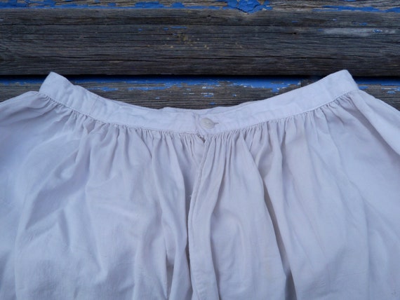 Vintage Antique  Edwardian 1900s white cotton & c… - image 7