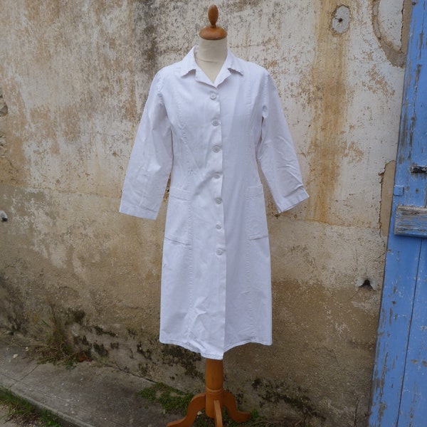 1950 Ancienne blouse blanche Blouse d'infirmière