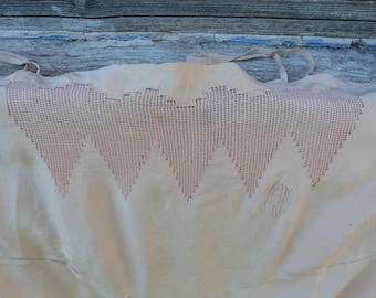 Vintage Antique 1920s  French salmon pink viscosa  slip /lingerie  size XS