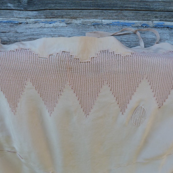 Lingerie années 20 / Combinaison en viscose rose saumon