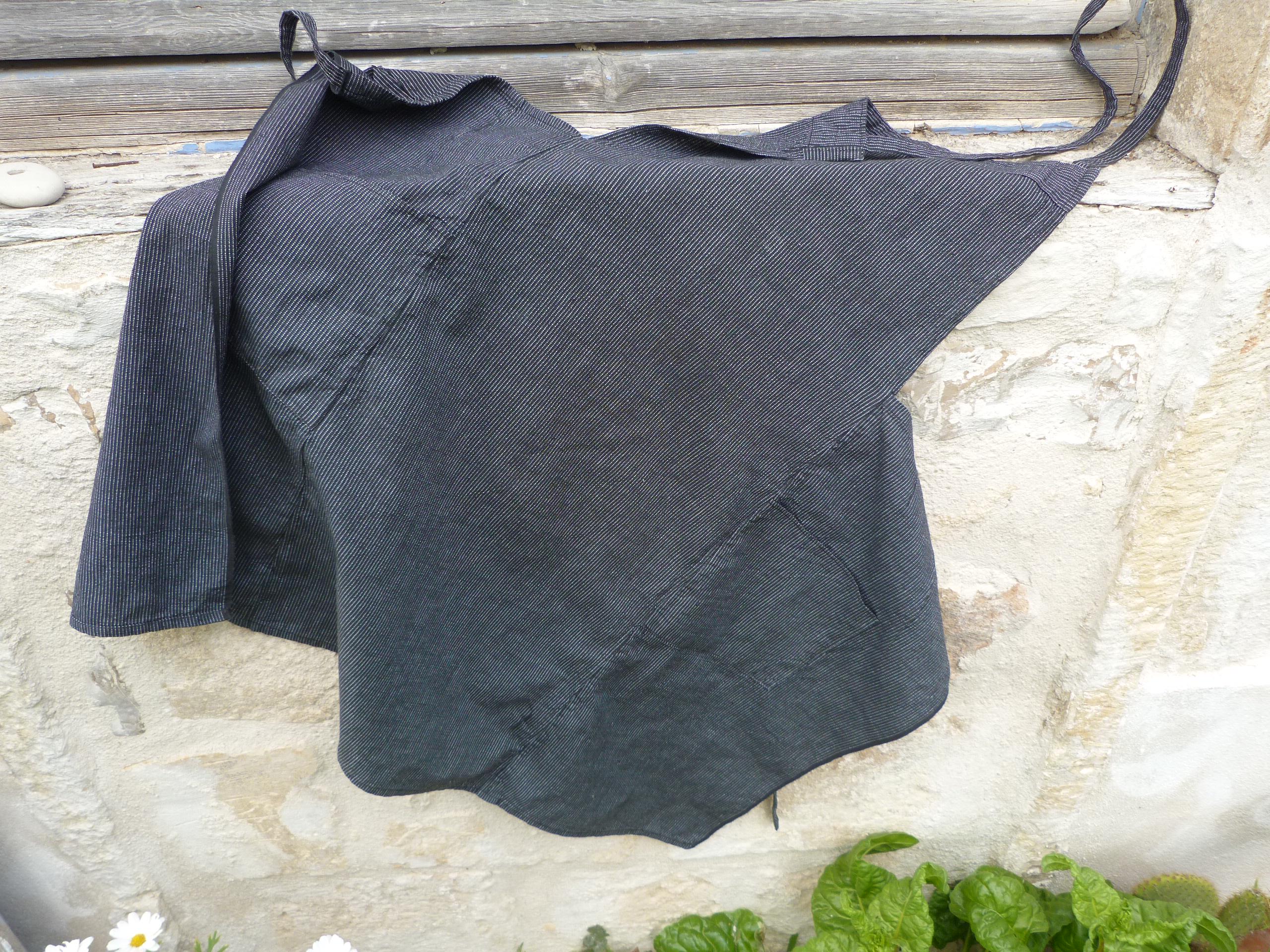 ヴィンテージ オールドフランス 1900/1930 チョア ストライプ ブラック