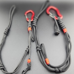 Custom Paracord ID Lanyard, Metal Carabiner, Breakaway Clasp, Badge Holder, Neck lanyard, Gift
