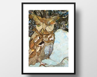 8" x 10"  Eastern Screech Owl | Unframed Print