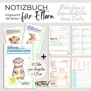 NOTIZY - Cuaderno para padres / Libro de hitos / Diario / Álbum de bebé / Regalo de hitos / Organizador de mamá / Niño ayudante diario