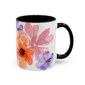 Vibrant Floral Accent Coffee Mug - Perfect for Garden Lovers