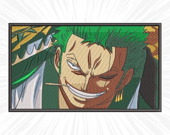 Embroidery Roronoa Zoro design #57 Anime One Piece Inspired, Digital Anime Embroidery File, Instant Download