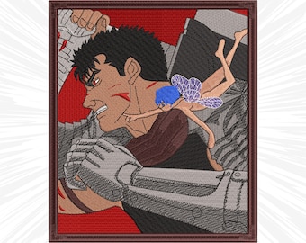 Anime Embroidery design #13 Anime Manga Japan Inspired Digital Embroidery File, Instant Download DST, PES, XXX, Hus, Exp, Vp3, Jef