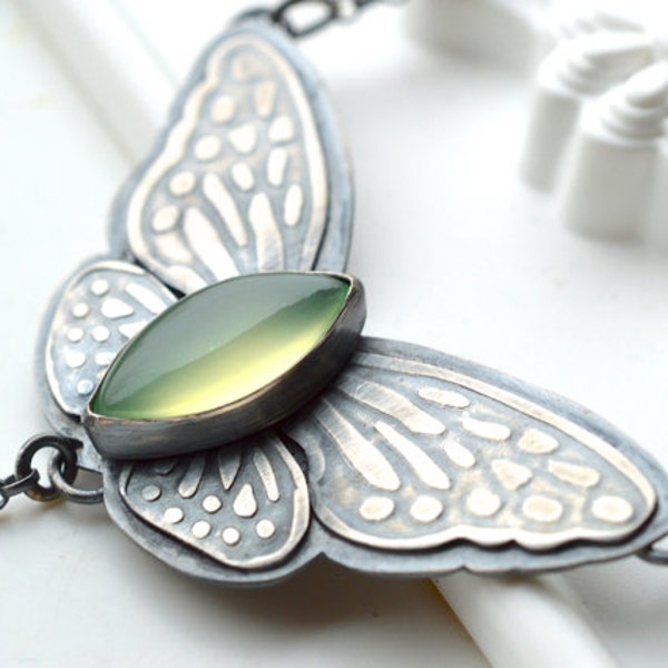 RESERVED -ON SALE 30% Off Nature's Beauty - Unique Butterfly Necklace ,Handmade Metalwork