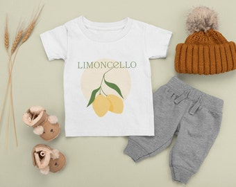 Baby Short Sleeve T-Shirt Bella Canvas, Limoncello Lemon Baby Gift Organic Cotton