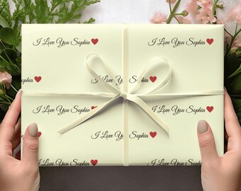 Personalized Valentine's Day Wrapping Paper: Romantic Gift Wrap