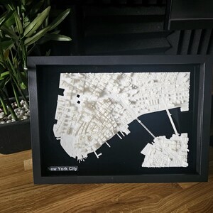 Décoration murale A4 carte premium 3D de New York