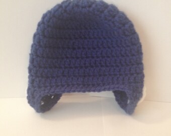 Crochet Sports, Helmet Beanie Hat - Any Color - Any Team - Any Size