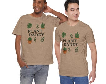 Plant Daddy Short Sleeve Tee | Eco-Friendly Gift for Plant Lovers | Casual Wear, Gardening, Housewarming, Birthday | Unisex T-Shirt
