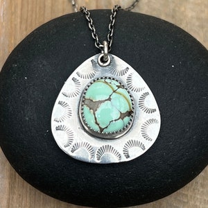 Poseidon Variscite Necklace in Sterling Silver