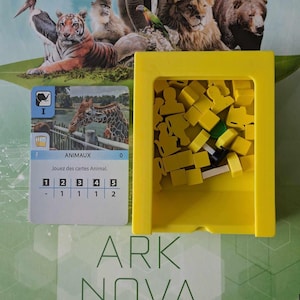 Boîte de rangement joueur Ark Nova | Cartes sleevées et extensions | Organiseur individuel