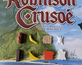 Robinson Crusoe Premium-Paket | Realistische 3D-Token | Fesselndes Gaming-Zubehör