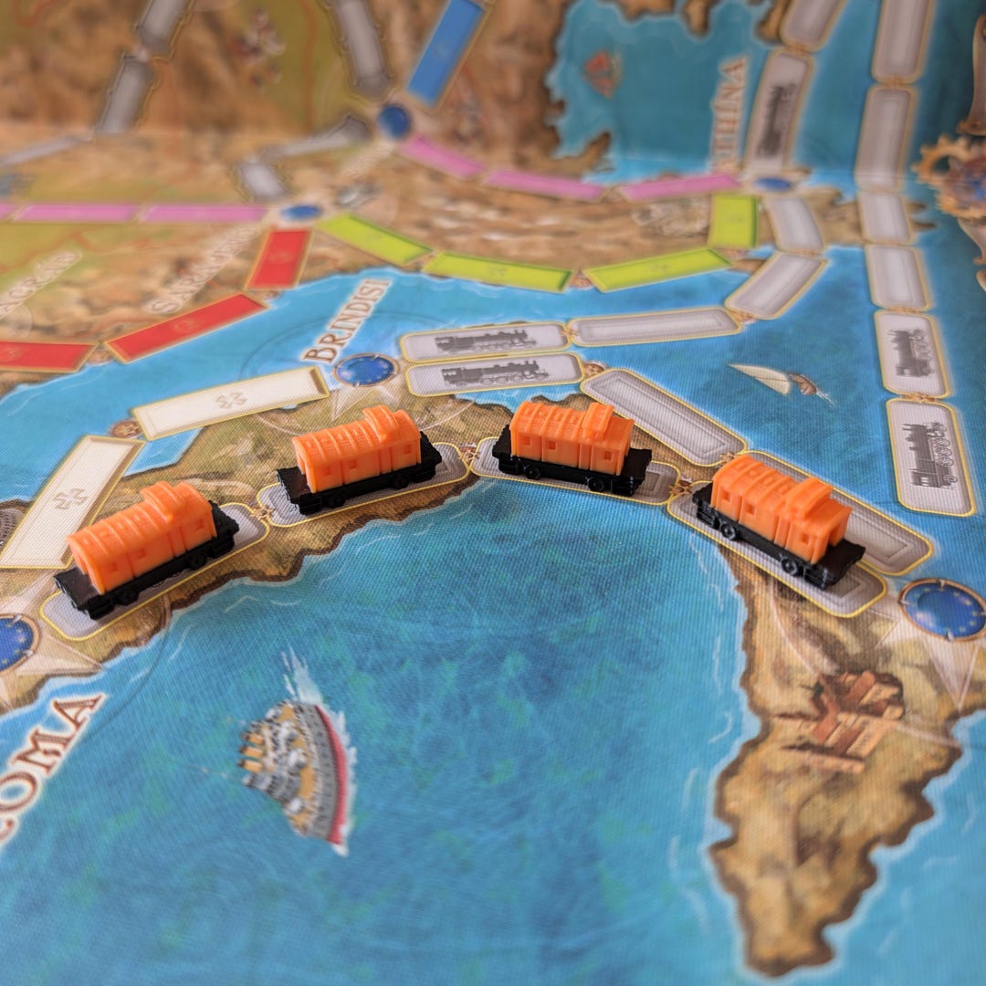 Ticket to Ride 3D Trains - Realistic 3D Train Cars, 3D Printing - Etsy