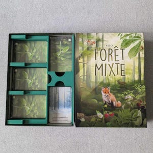 Insert - Organisateur de boîte "Forêt Mixte" | Compatible cartes sleevées et extensions | Rangement optimisé