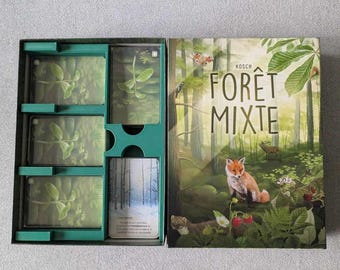 Insert - &quot;Mixed Forest&quot; Box Organizer | Compatible with sleeved cards and expansions | Optimized storage
