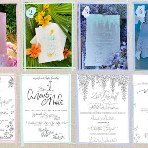 Faire-part Mariage Digital avec RSVP  | Bohème, Classique, Aquarelle | Invitation Téléchargeable