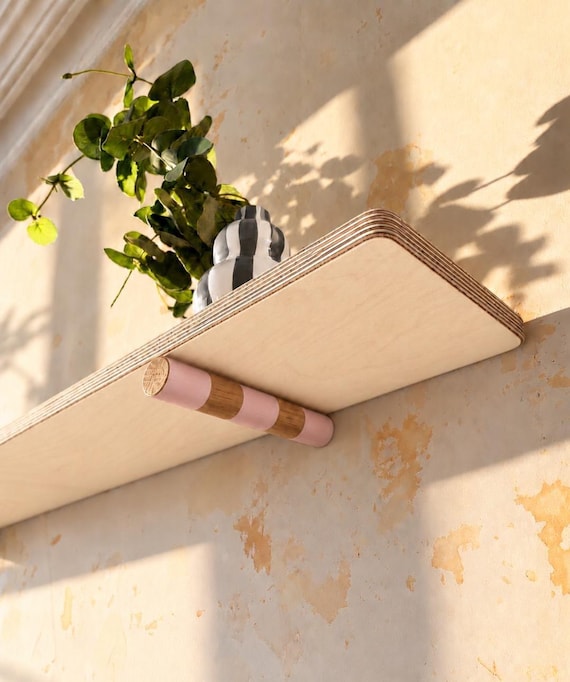 Pink Stripy Peg Board Style Shelf