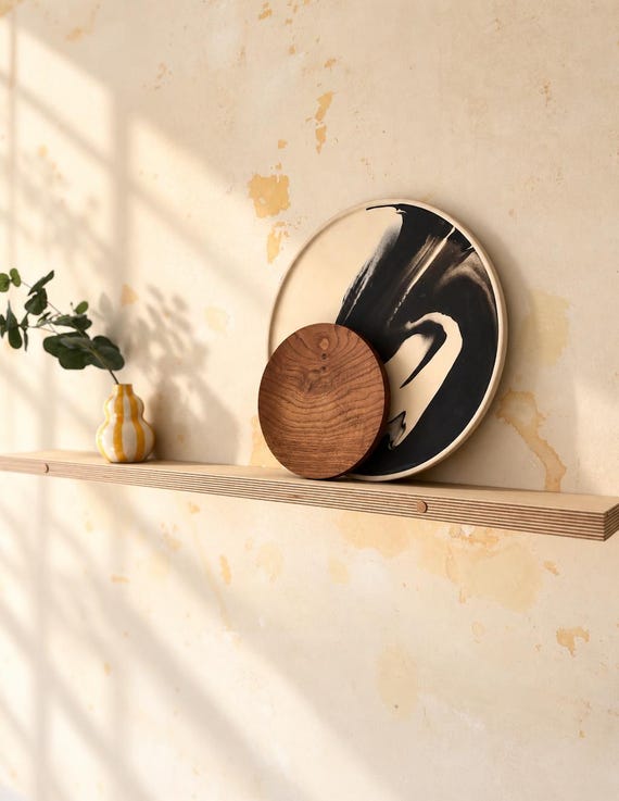 Minimal & Modern Birch Wall Shelf  | Birch Plywood Picture Shelf | Photo Shelf | Light Wood Floating shelf | Utilitarian Floating Shelf