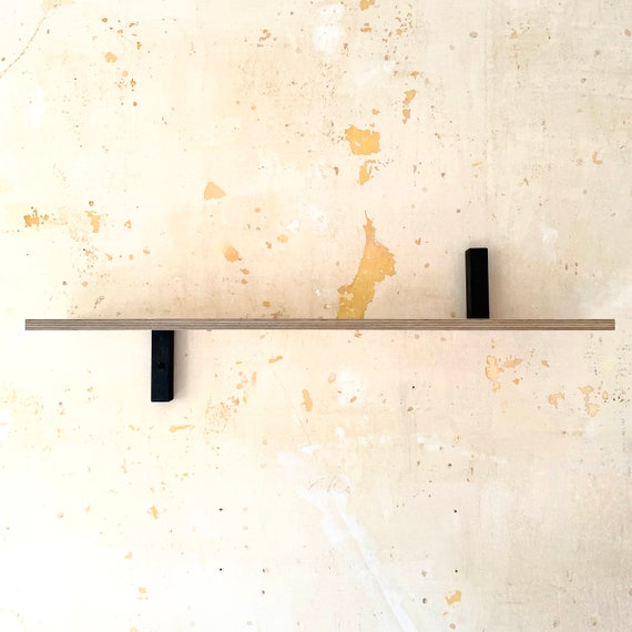 Asymmetric Art Deco Ash Wall Shelf | Birch & Solid Ash Picture Shelf | Modern Decorative Plywood Shelf | Contemporary Plywood Shelf |