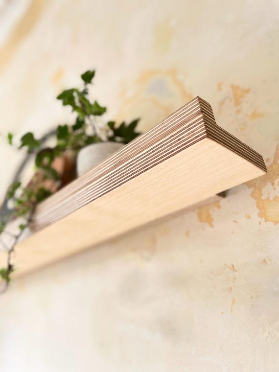 Birch Plywood Lipped Floating Shelf