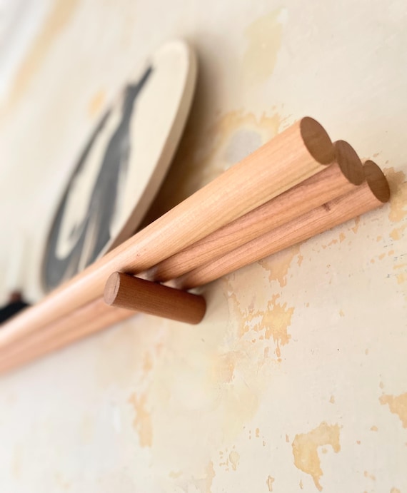 Three Spindle English Cherry Picture Shelf