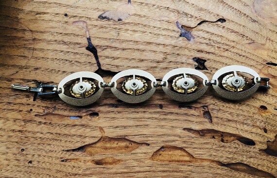 Vintage 60's Art Deco chunky crystal bracelet - image 3