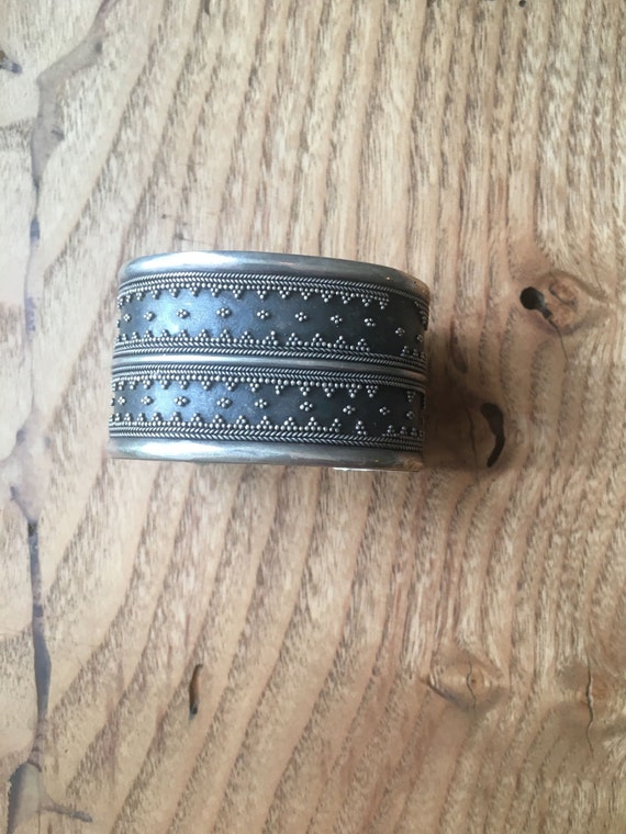 Vintage 40s silver handmade bracelet - image 4