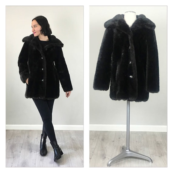 Stunning Vintage Faux Fur 50s Jacket Small
