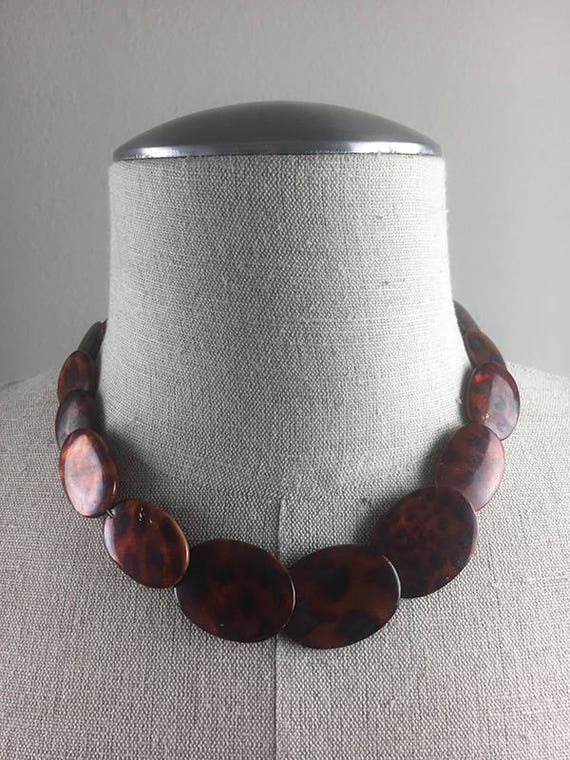 Mod 60s beaded Leopard necklace