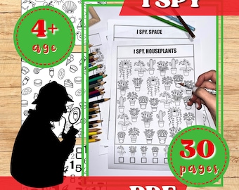 I Spy Activity – 30 Preschool Puzzle Pack, Find and Count (PDF)