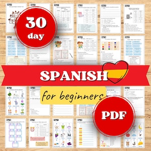 Spanish learning for kids. Home schooling Spanish. Printable Spanish