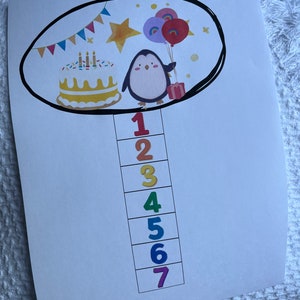 BIRTHDAY Countdown Timeline Kids Celebration Holiday Montessori