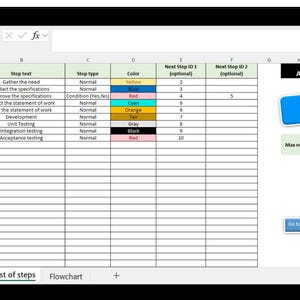 Automatic Flowchart Generator in Excel (windows PC) - Etsy