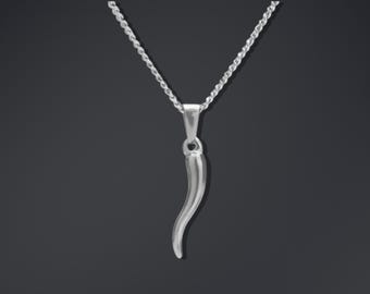 corno necklace silver LORO ロロ enof Italian Horn Necklace in