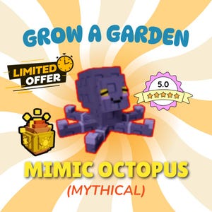 CHEAPEST Mimic Octopus - Grow a Garden - Night Egg Divine Pet 1 Piece (Read Description)