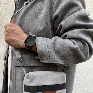 Men’s Canvas Crossbody Messenger Bag, Small Shoulder Bag for Everyday Use, Travel & Work – Canvas Sling Bag, Multiple Pockets, Gift for Him