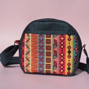 Sac à bandoulière en toile - Sac bohème ethnique durable, sac à main de voyage fait main, cadeau unisexe, sac esthétique de tous les jours, sac à bandoulière brocoli