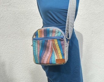 Canvas Crossbody Bag – Handmade Boho Shoulder Purse for Travel & Everyday Use, Unisex Messenger Bag