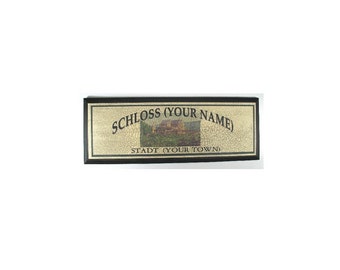 Personalized German Castle (Schloss) Sign- Add any name