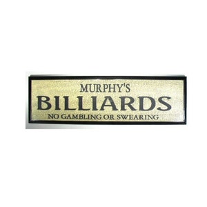 PERSONALIZED Billiards Sign - -Add any name
