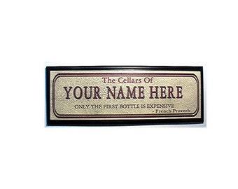 Personalized Wine Cellar Sign - - Add any name!