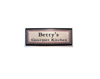 Personalized GOURMET KITCHEN SIGN - (Add any Name)