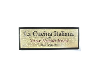 Personalized Italian Kitchen Sign