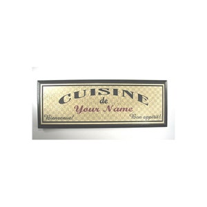 PERSONALIZED French Kitchen Sign