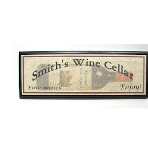 Personalized Wine Cellar Sign - Add Your Name