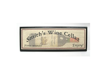 Personalized Wine Cellar Sign - Add Your Name